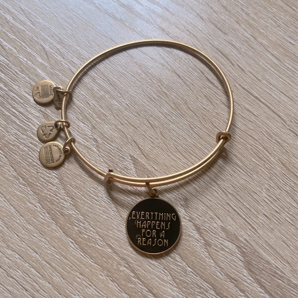Alex and Ani Gold Everything Happens for a Reason Bangle
